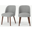 Picture of Set of 2 Swinton Dining Chairs, Mountain Grey & Dark Stain