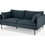 Picture of Zarina Large 2 Seater Sofa, Aegean Blue with Black Leg