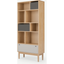 Picture of Campton Narrow Bookcase, Oak and Grey