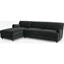 Picture of Orson Left Hand Facing Chaise End Sofa Bed, Velvet Midnight Grey