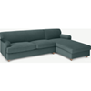 Picture of Orson Right Hand Facing Chaise End Sofa Bed, Marine Green Velvet