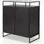 Picture of Kilby Compact Sideboard, Black Stained Mango Wood and Smoked Glass