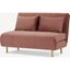 Picture of Bessie Small Sofa Bed, Blush Pink Velvet
