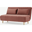 Picture of Bessie Large Double Sofa Bed, Blush Pink Velvet