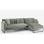 Picture of Malini Right Hand Facing Chaise End Sofa, Sage Green Velvet