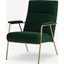 Picture of Merle Accent Armchair, Pine Green Velvet