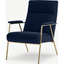 Picture of Merle Accent Armchair, Royal Blue Velvet