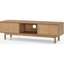 Picture of Pavia Wide TV Stand, Natural Rattan & Oak Effect