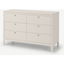Picture of Bromley Wide Chest of Drawers, Warm Ecru with Brass Handles