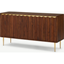 Picture of Talin Wide Sideboard, Walnut Stain Acacia Wood & Brass