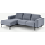 Picture of Jarrod Left Hand facing Chaise End Corner Sofa, Washed Blue Cotton