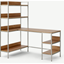 Picture of Lomond Adjustable Corner Desk, Honey Mango Wood & Brushed Steel