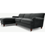 Picture of Orson Left Hand Facing Chaise End Corner Sofa, Midnight Grey Velvet