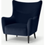 Picture of Bridget Accent Armchair, Ink Blue Velvet
