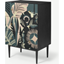 Picture of Luxari Chest of Drawers, Printed and Black Stain Mango Wood