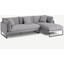 Picture of Malini Right Hand Facing Chaise End Sofa, Mineral Cotton & Linen Mix