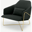 Picture of Stanley Accent Armchair, Dark Anthracite Velvet