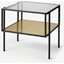 Picture of Cheney Side Table, Glass & Brass