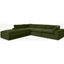 Picture of Samona Left Hand Facing Full Corner Sofa, Pistachio Green Velvet