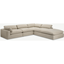 Picture of Samona Right Hand Facing Full Corner Sofa, Natural Cotton & Linen Mix