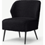 Picture of Topeka Accent Armchair, Black Faux Sheepskin