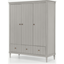Picture of Bourbon Vintage 3 Door Triple Wardrobe, Grey