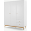 Picture of Willow Triple Wardrobe, White and Oak