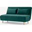 Picture of Bessie Large Double Sofa Bed, Seafoam Blue Velvet