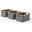 Picture of Felicia Set of 3 Bamboo Storage Baskets, Natural & Charcoal