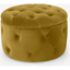 Picture of Hampton Small Round Storage Pouffe, Vintage Gold Velvet