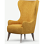 Picture of Bodil Accent Armchair, Imperial Yellow with Light Wood Leg