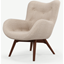 Picture of Doris Accent Armchair, Shetland Pink with Dark Wood Legs