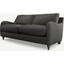 Picture of Custom MADE Sofia 2 Seater Sofa, Plush Asphalt Velvet with Light Wood Legs