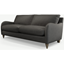 Picture of Custom MADE Sofia 3 Seater Sofa, Plush Asphalt Velvet with Light Wood Leg