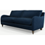 Picture of Custom MADE Sofia 3 Seater Sofa, Plush Indigo Velvet with Light Wood Leg