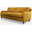 Picture of Custom MADE Sofia 3 Seater Sofa, Plush Tumeric Velvet with Light Wood Leg