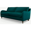 Picture of Custom MADE Sofia 3 Seater Sofa, Plush Mallard Velvet with Light Wood Leg