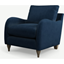 Picture of Custom MADE Sofia Armchair, Plush Indigo Velvet  with Light Wood Leg