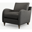Picture of Custom MADE Sofia Armchair, Plush Asphalt Velvet with Light Wood Leg