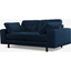 Picture of Content by Terence Conran Tobias, 2 Seater Sofa, Plush Indigo Velvet, Dark Wood Leg