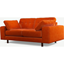 Picture of Content by Terence Conran Tobias, 2 Seater Sofa, Plush Paprika Velvet, Dark Wood Leg