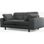 Picture of Content by Terence Conran Tobias, 2 Seater Sofa, Plush Shadow Grey Velvet, Dark Wood Leg