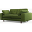 Picture of Content by Terence Conran Tobias, 2 Seater Sofa, Plush Vine Green Velvet, Dark Wood Leg