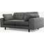Picture of Content by Terence Conran Tobias, 2 Seater Sofa, Textured Weave Slate, Dark Wood Leg