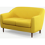Picture of Custom MADE Tubby 2 Seater Sofa, Retro Yellow with Dark Wood Legs