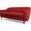 Picture of Custom MADE Tubby 3 Seater Sofa, Postbox Red with Dark Wood Legs