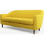 Picture of Custom MADE Tubby 3 Seater Sofa, Retro Yellow with Dark Wood Legs