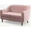 Picture of Custom MADE Tubby 2 Seater Sofa, Heather Pink Velvet with Dark Wood Legs