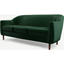 Picture of Custom MADE Tubby 3 Seater Sofa, Bottle Green Velvet with Dark Wood Legs