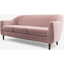 Picture of Custom MADE Tubby 3 Seater Sofa, Heather Pink Velvet with Dark Wood Legs